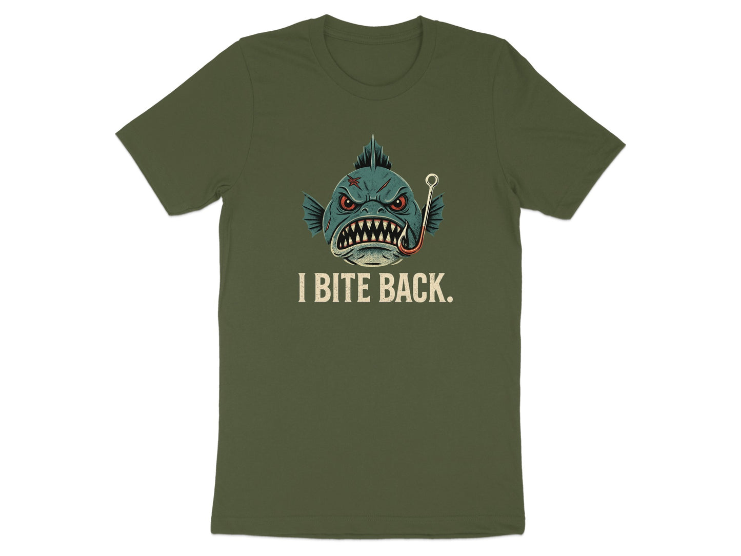 I Bite Back Graphic T-shirt with Fierce Fish product type