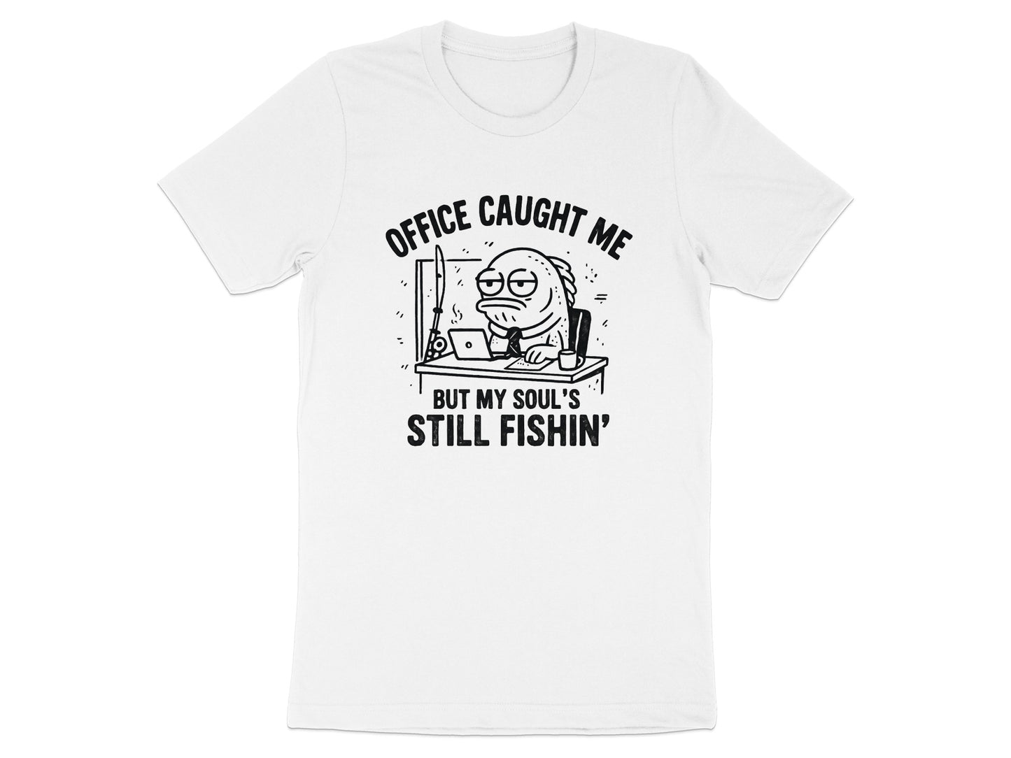 Office Caught Me Soul's Still Fishin' Shirt product type