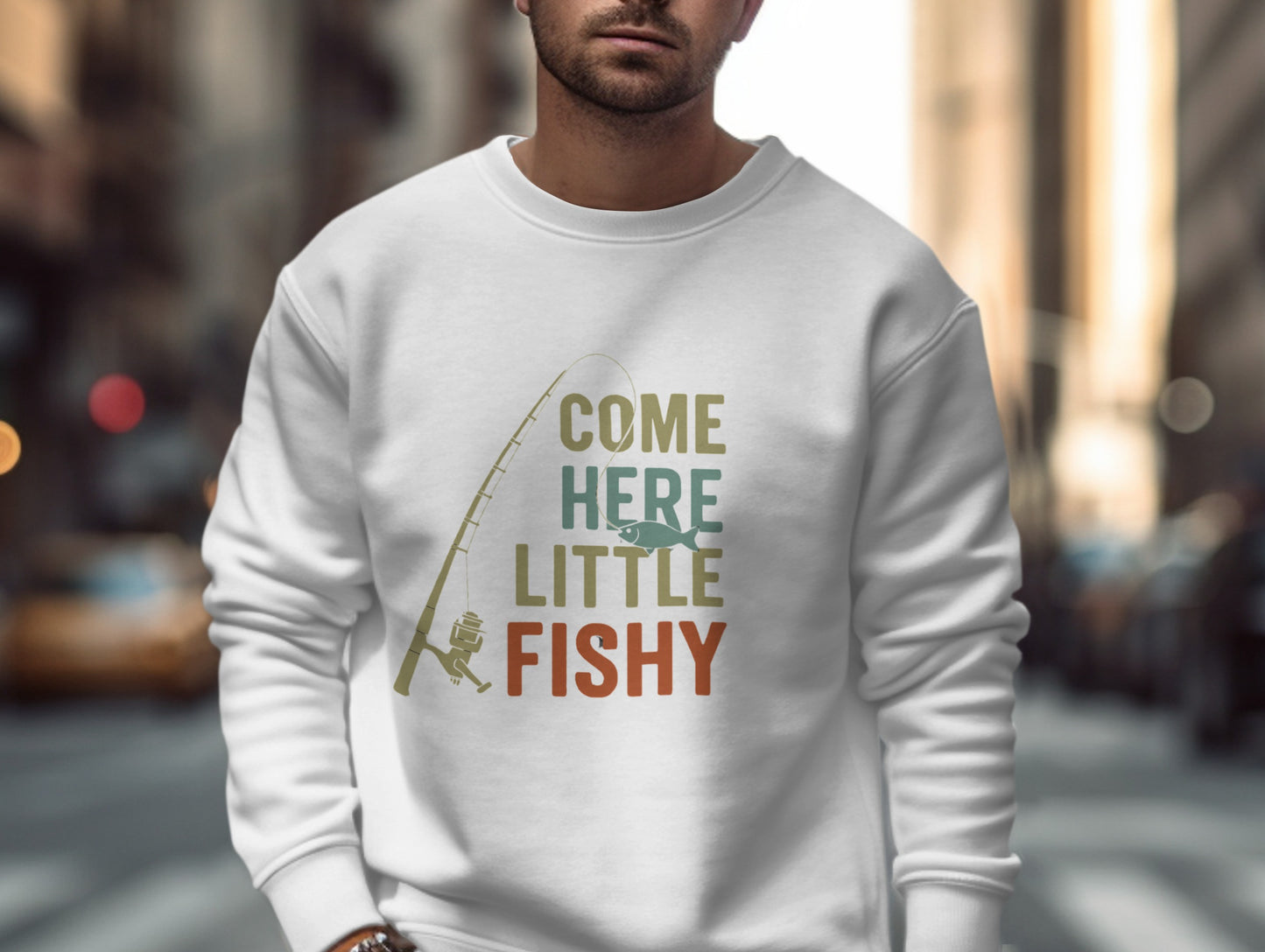 Come Here Little Fishy Graphic Sweatshirt product type