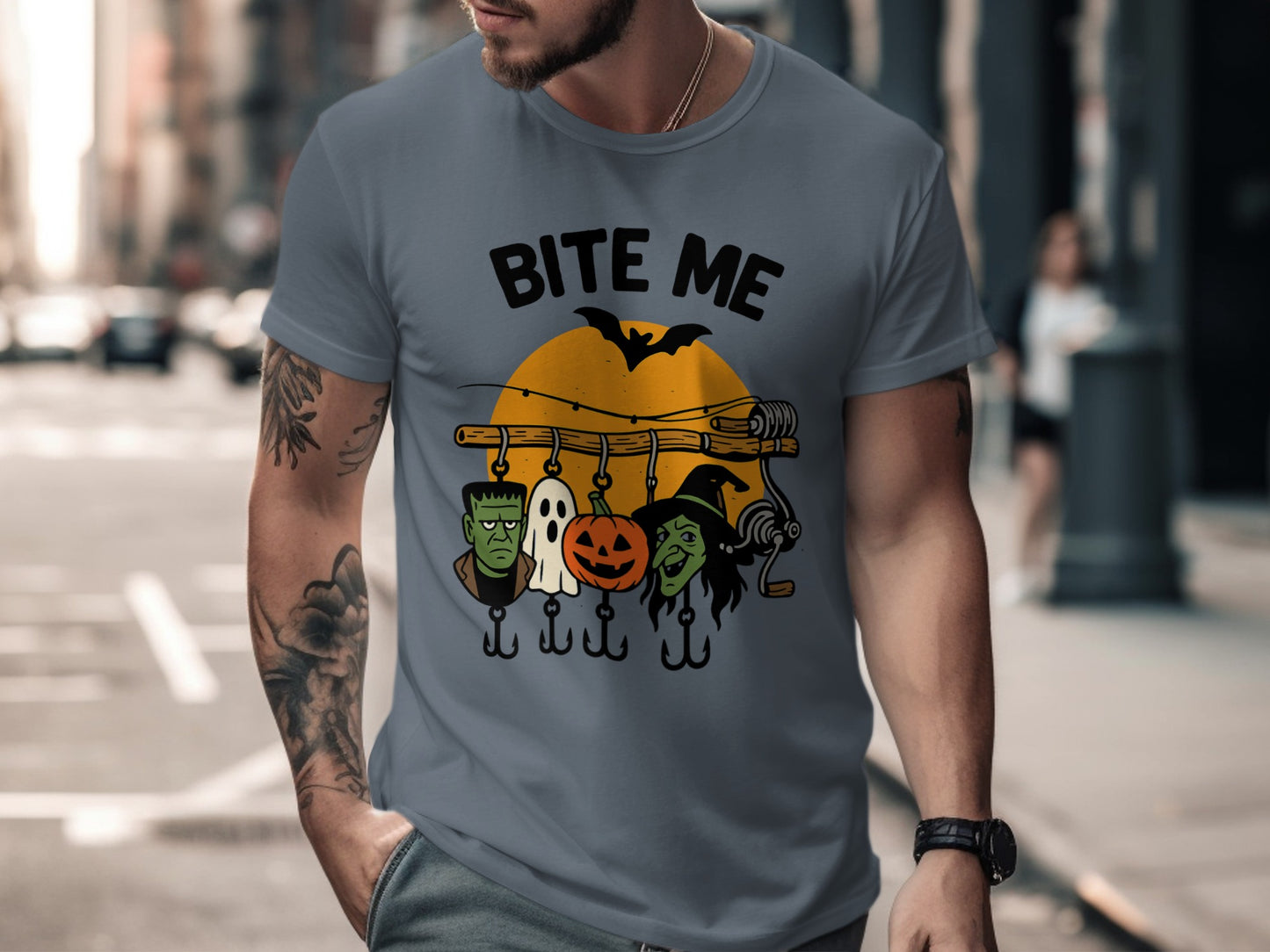 Bite Me Halloween Monsters Graphic T-Shirt product