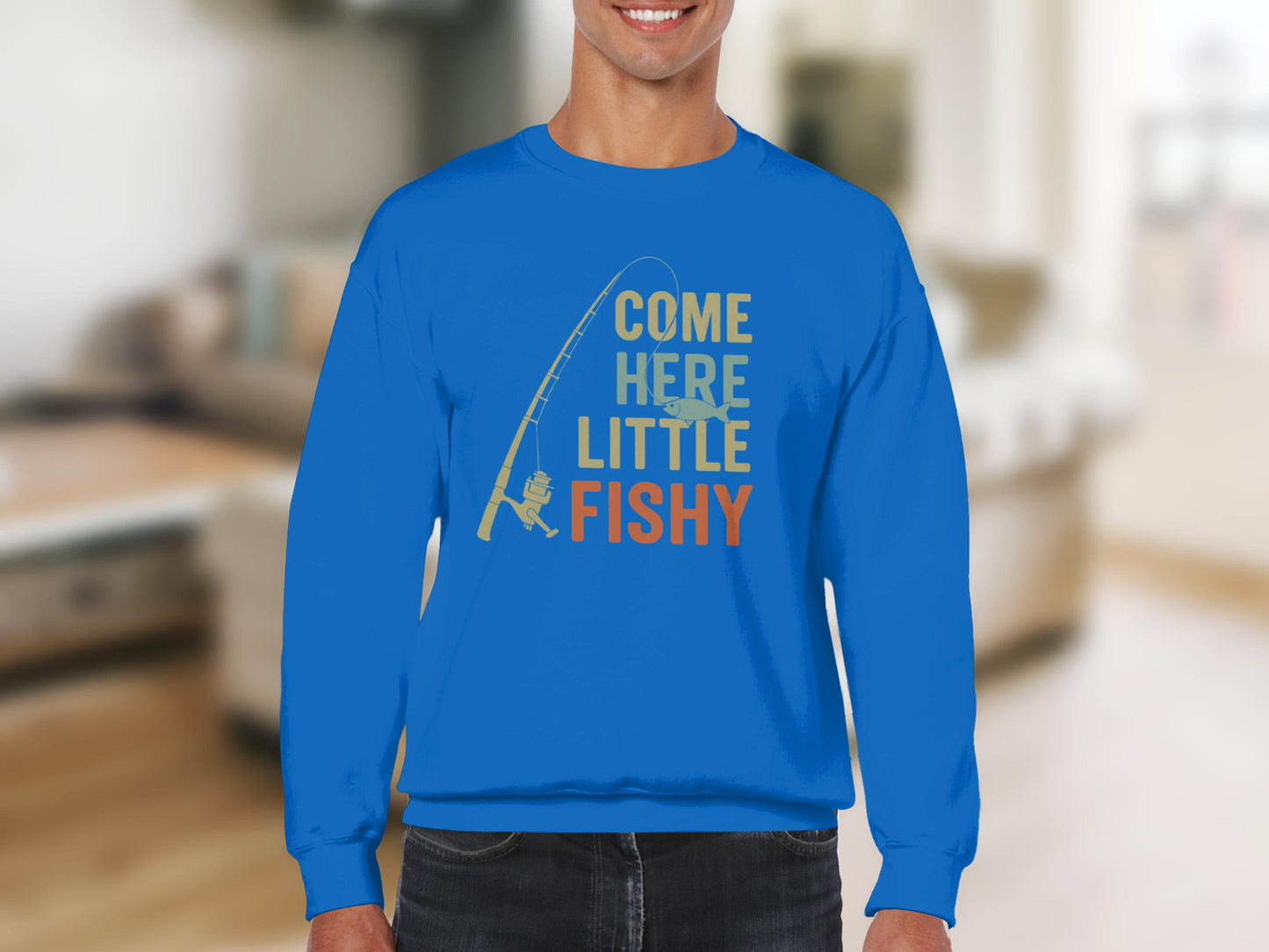 Come Here Little Fishy Graphic Print Sweatshirt Product