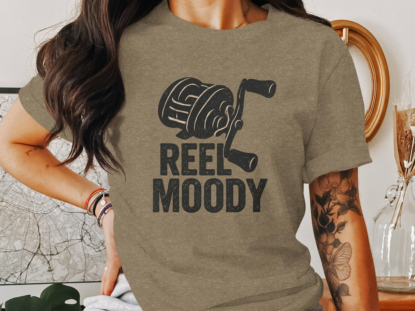 Reel Moody Graphic Fishing T-shirt Casual Product