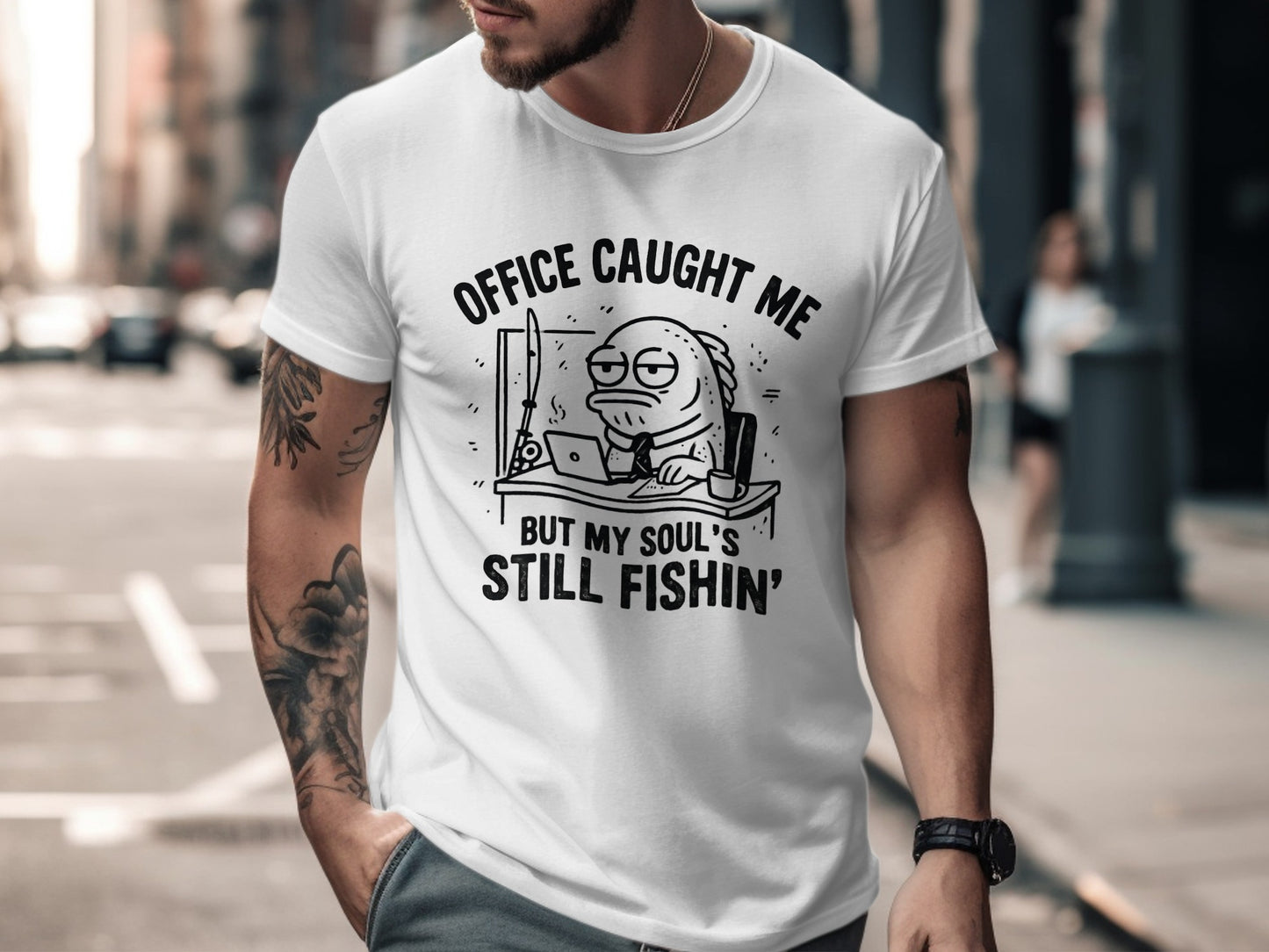 Office Caught Me Soul's Still Fishin' T-shirt product