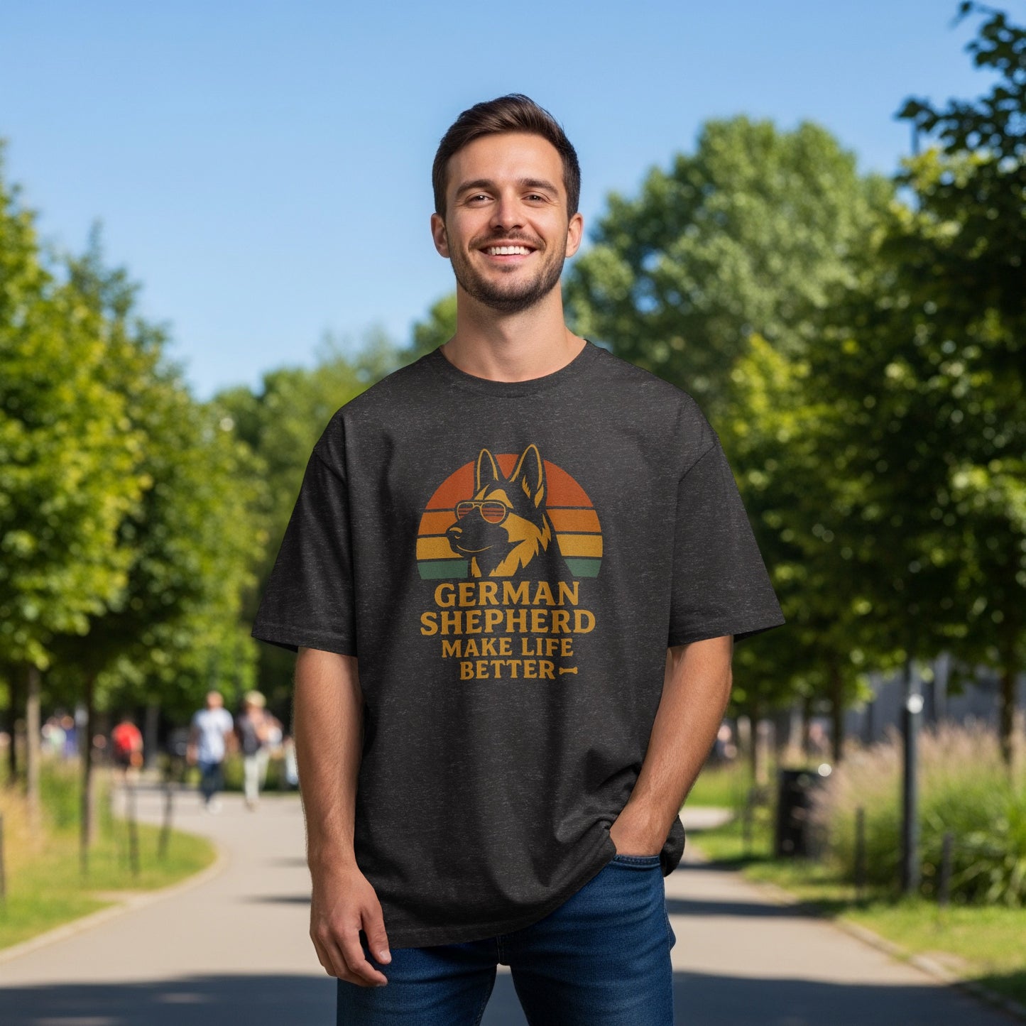 German Shepherd Make Life Better Graphic Tee