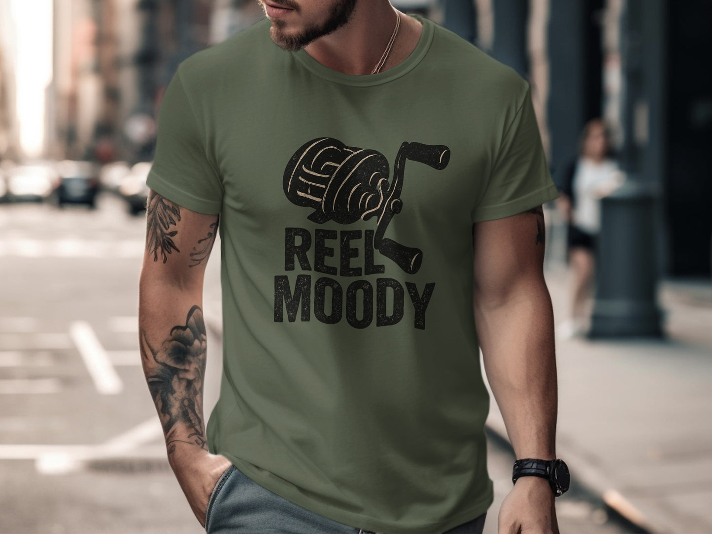 Reel Moody Funny Graphic Printed T-shirt product