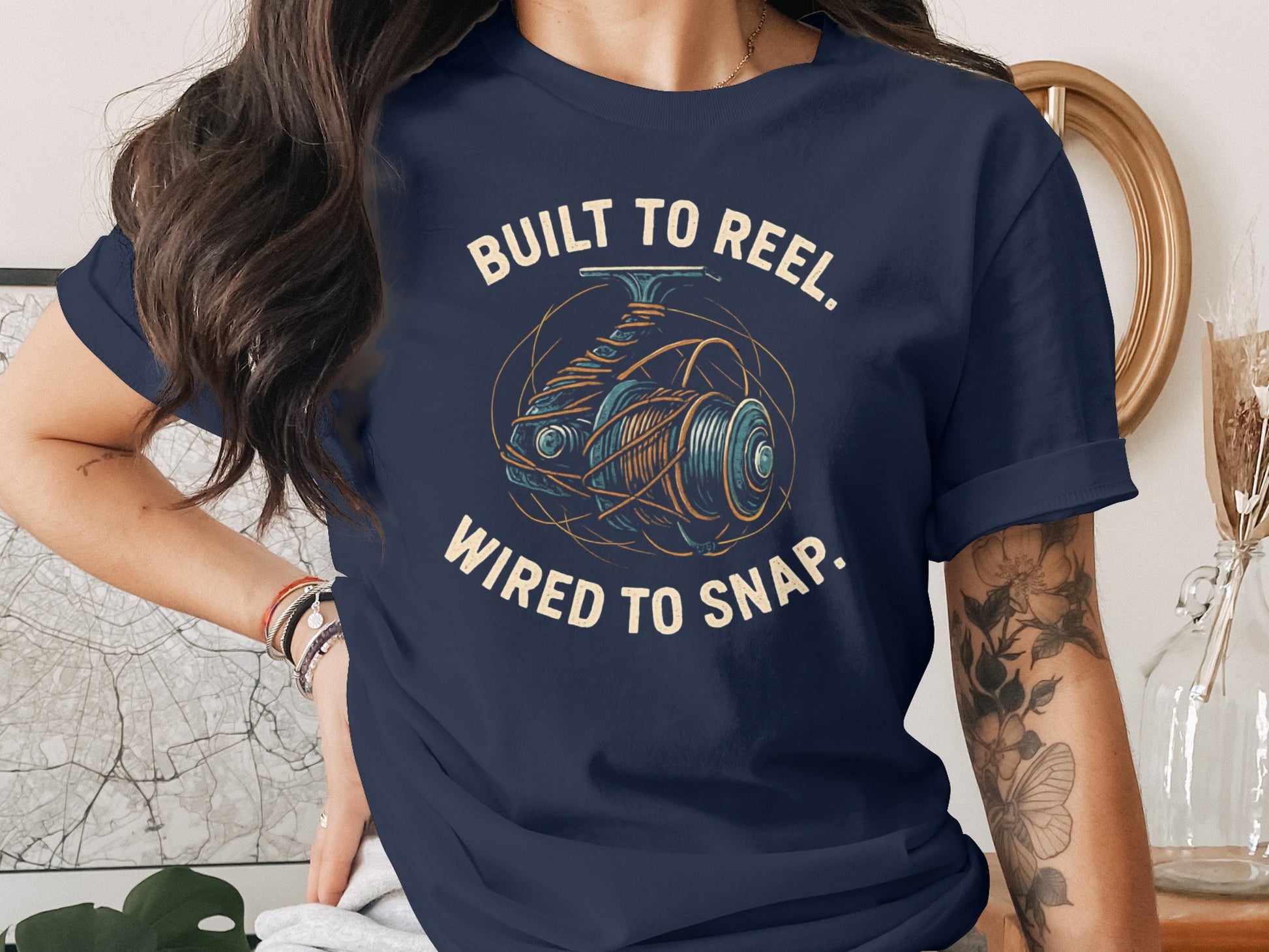 Built to Reel Wired to Snap Fishing Thrill T-shirt