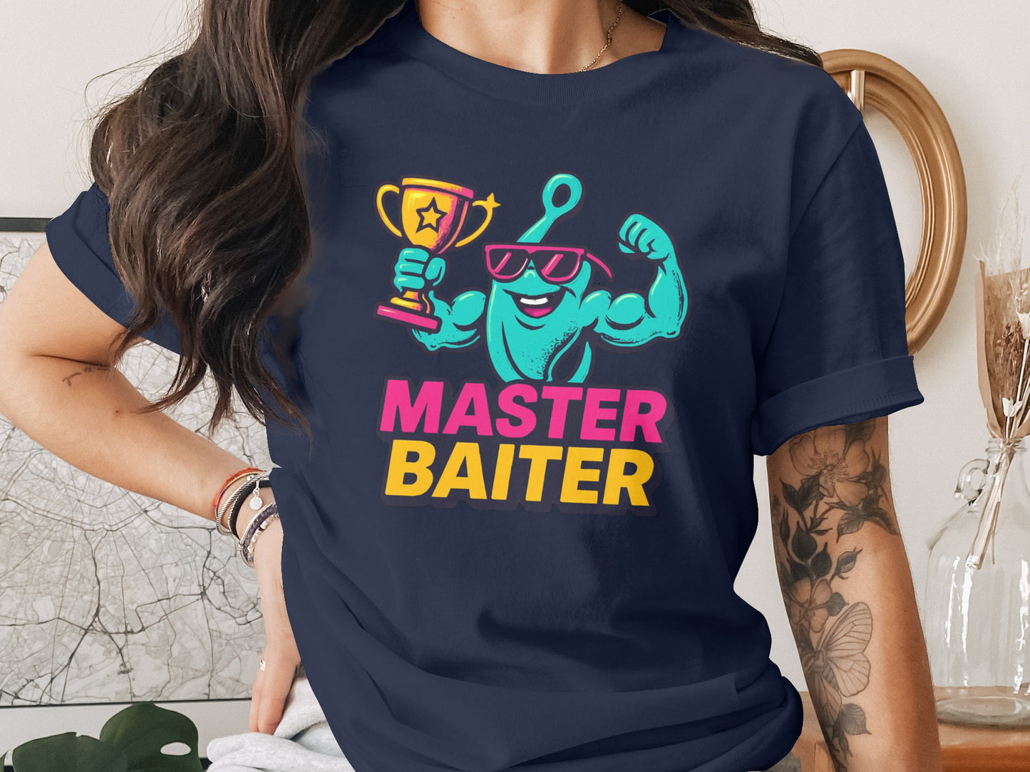 Master Baiter Trophy Cartoon Graphic T-shirt product