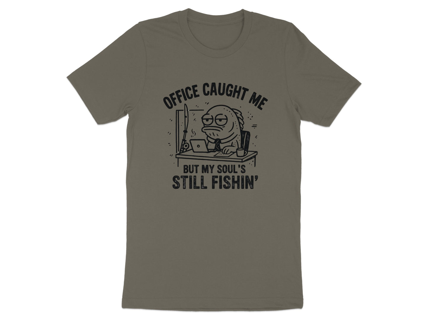 Office Caught Me Soul Still Fishin' T-shirt product