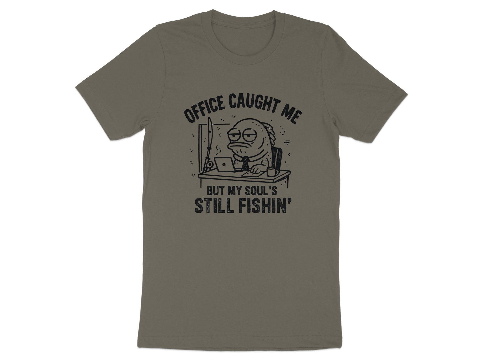 Office Caught Me Soul Still Fishin' T-shirt product