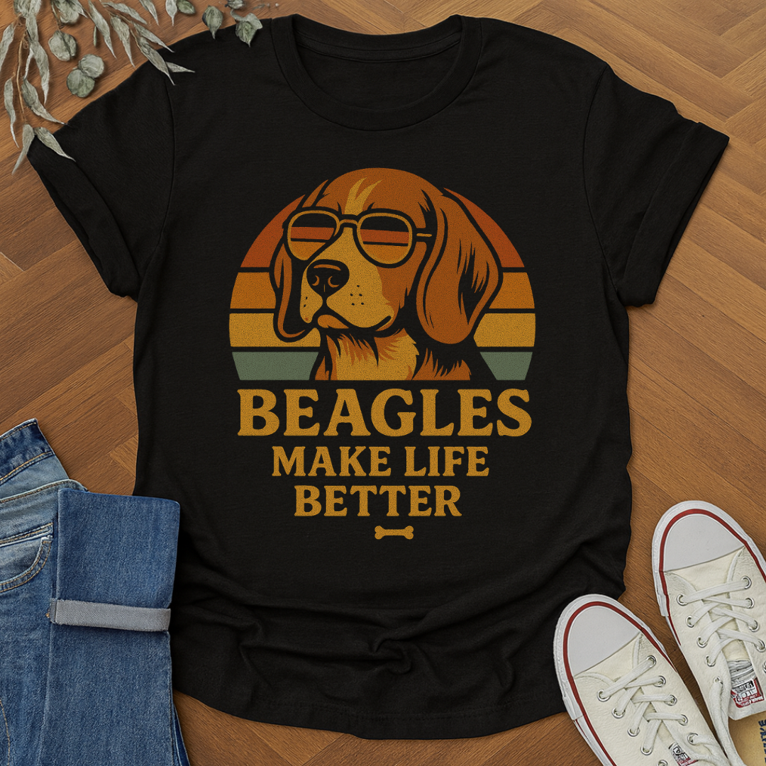 Beagles Make Life Better Dog Lover Graphic Shirt