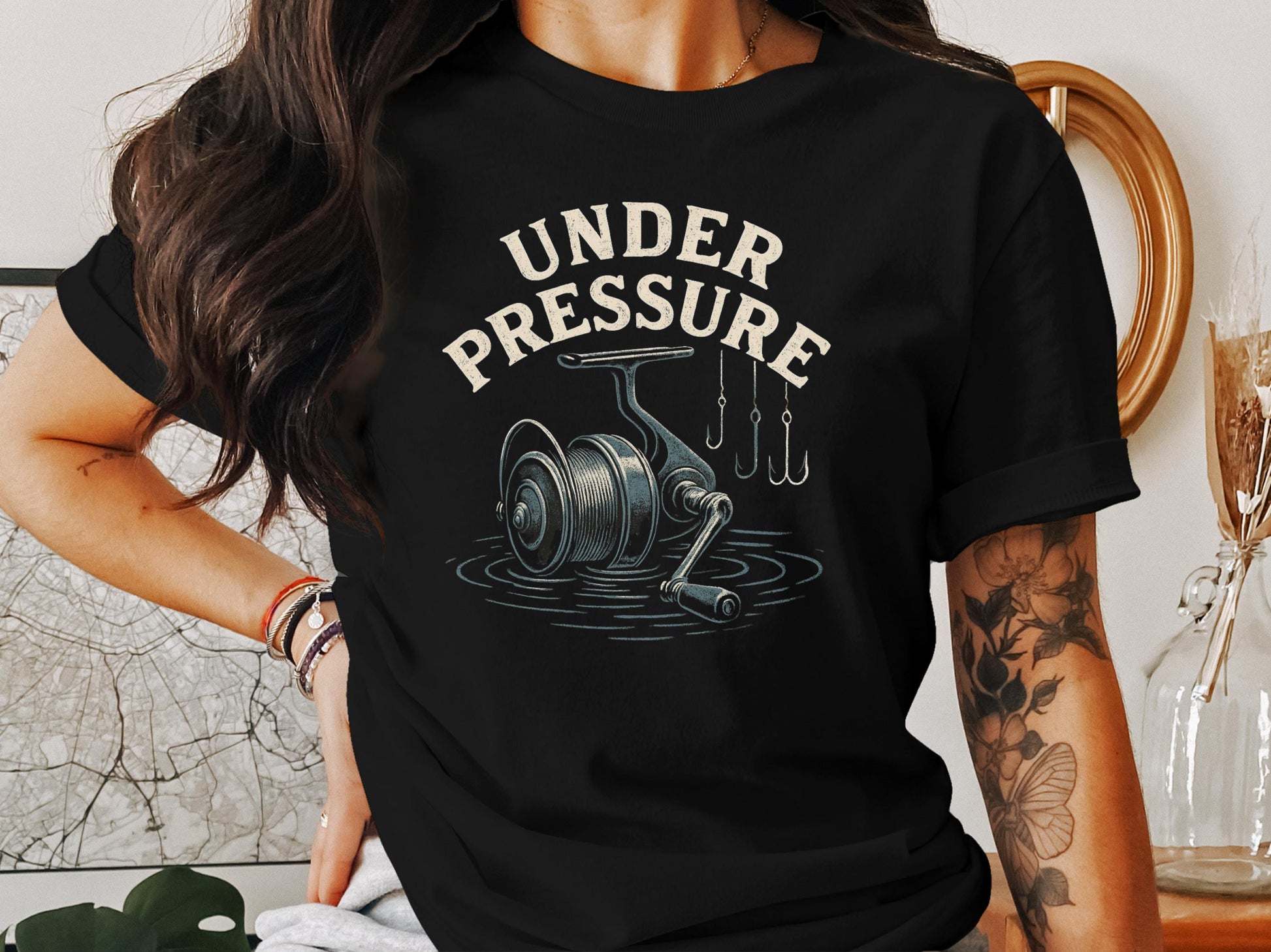 Under Pressure Fishing Reel Graphic T-Shirt product