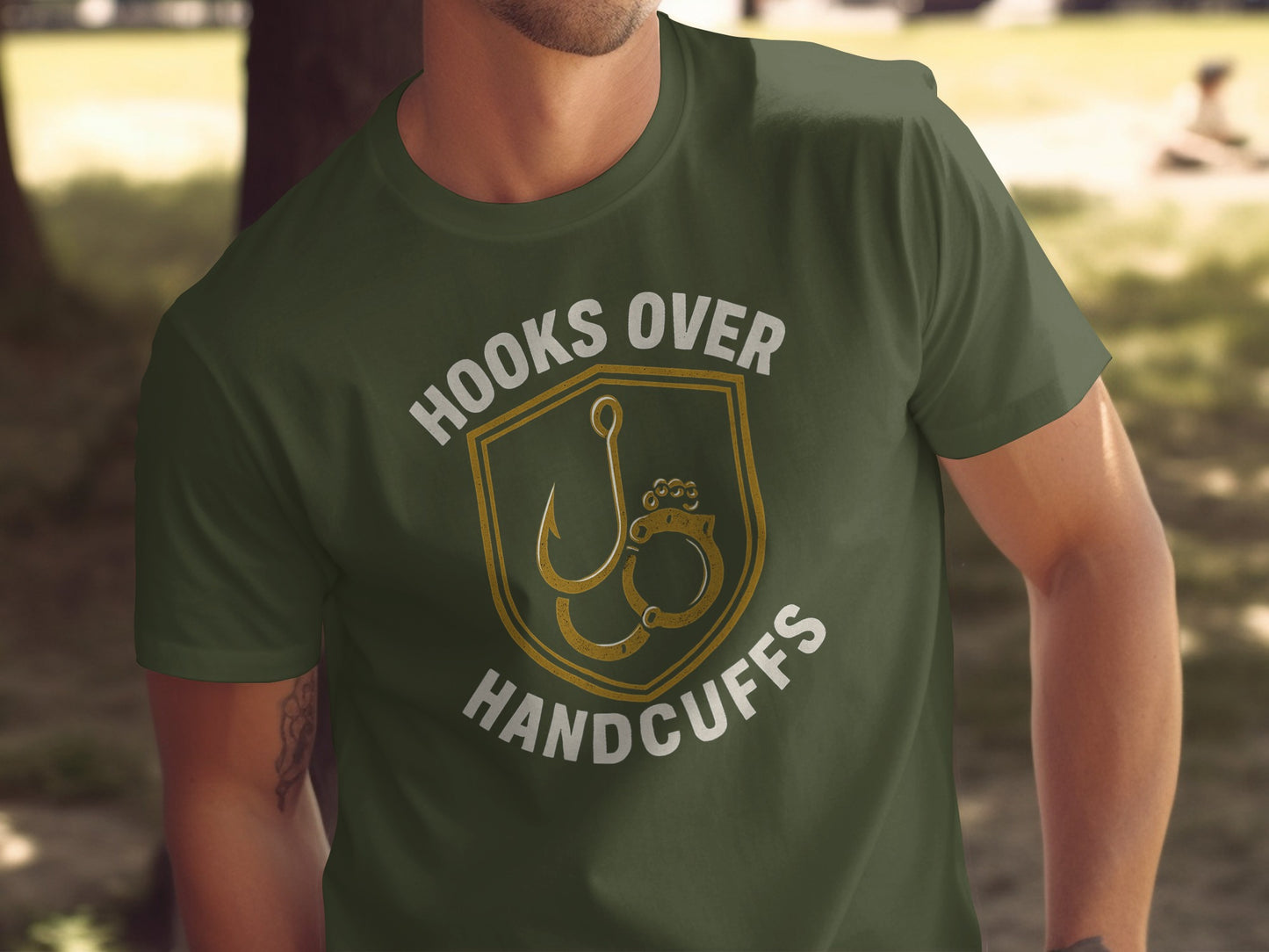 Hooks Over Handcuffs Graphic T-shirt product
