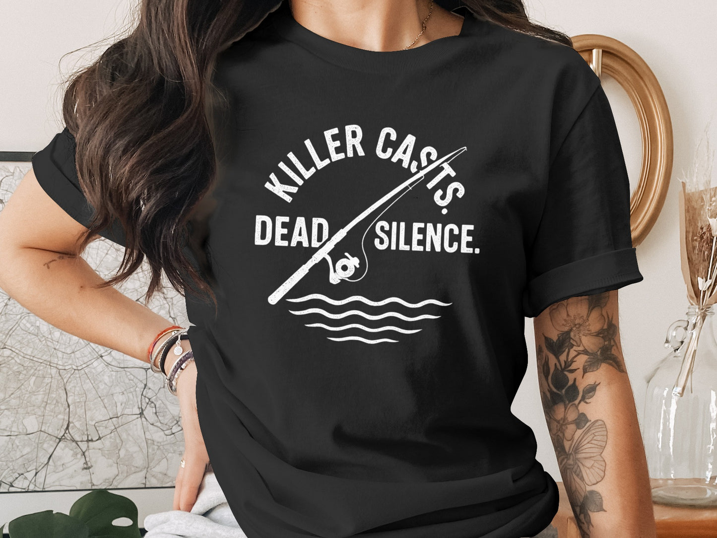 Killer Casts Dead Silence Fishing T-shirt product
