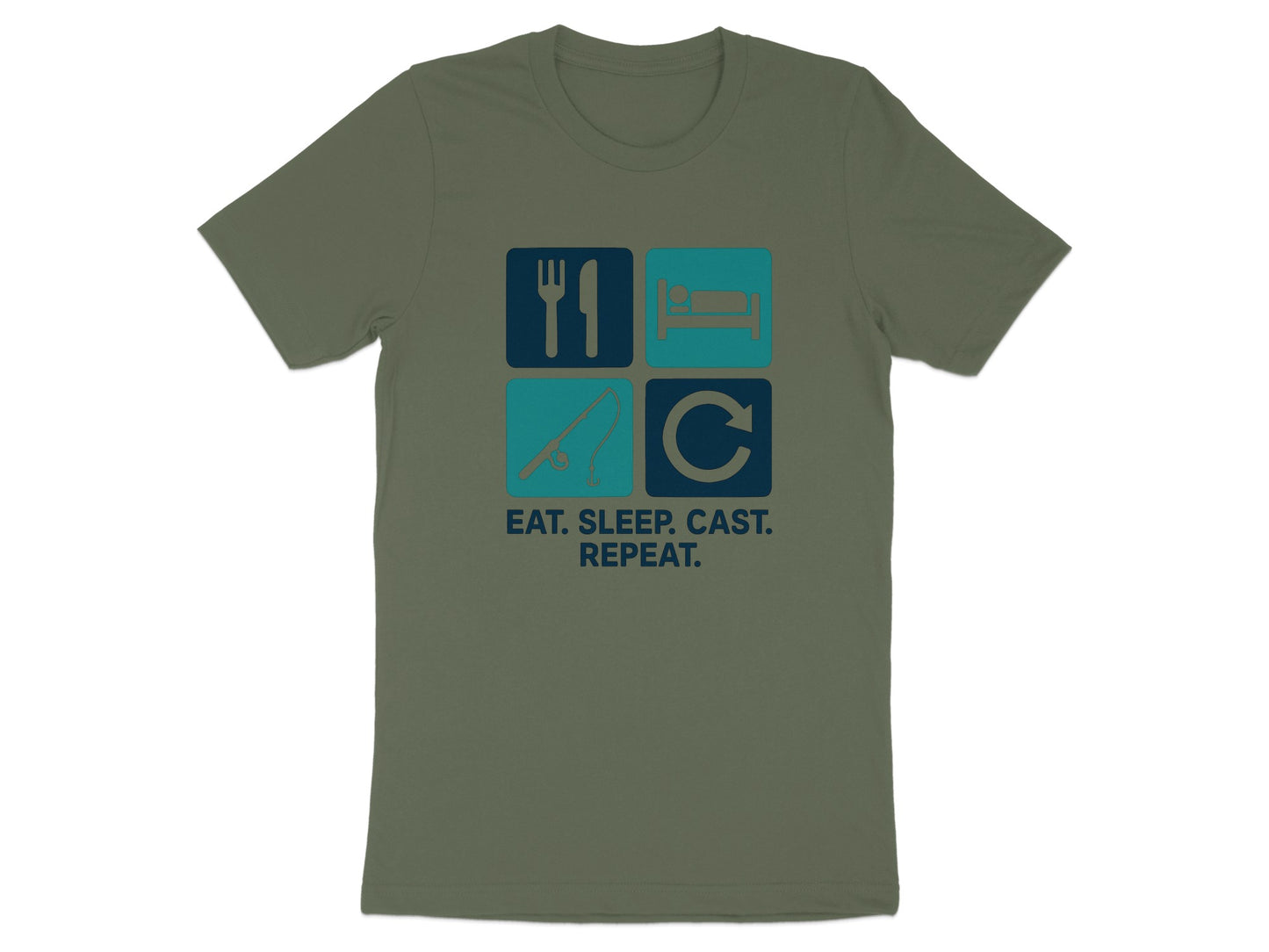 Eat Sleep Cast Repeat Graphic T-shirt Product
