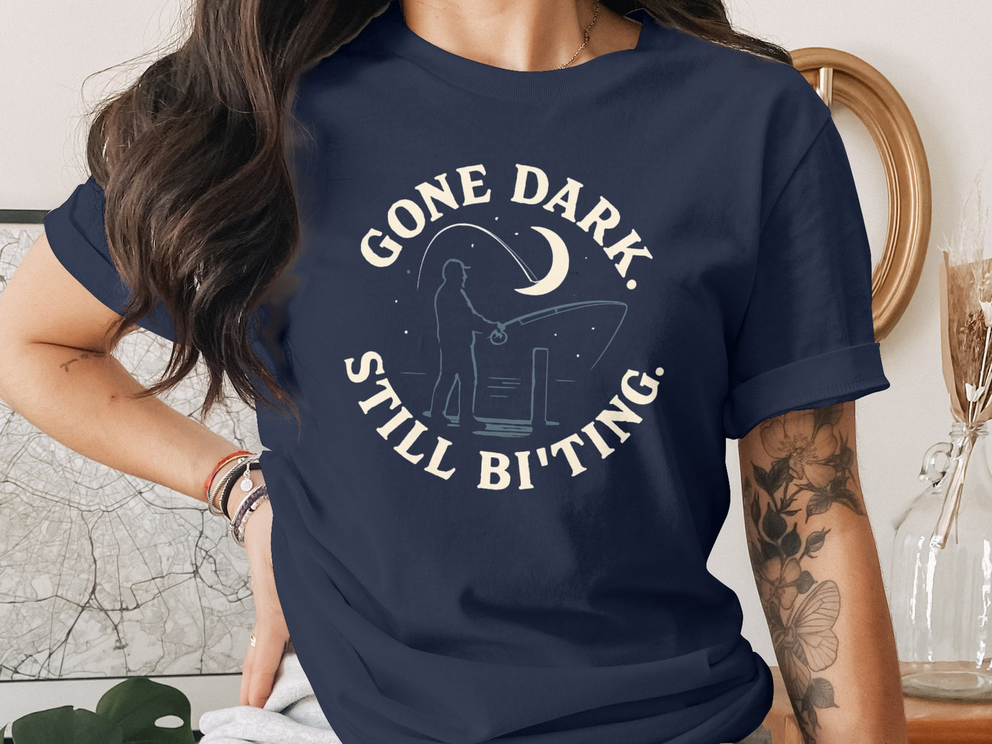 Gone Dark Still Biting graphic shirt product