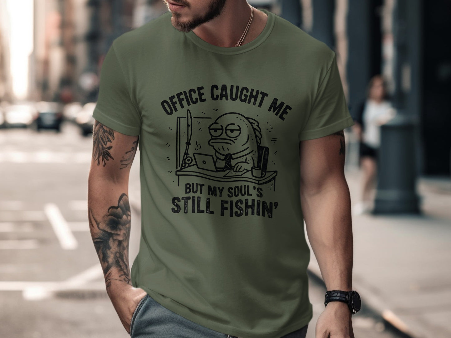 Office Caught Me But My Soul's Still Fishing product type