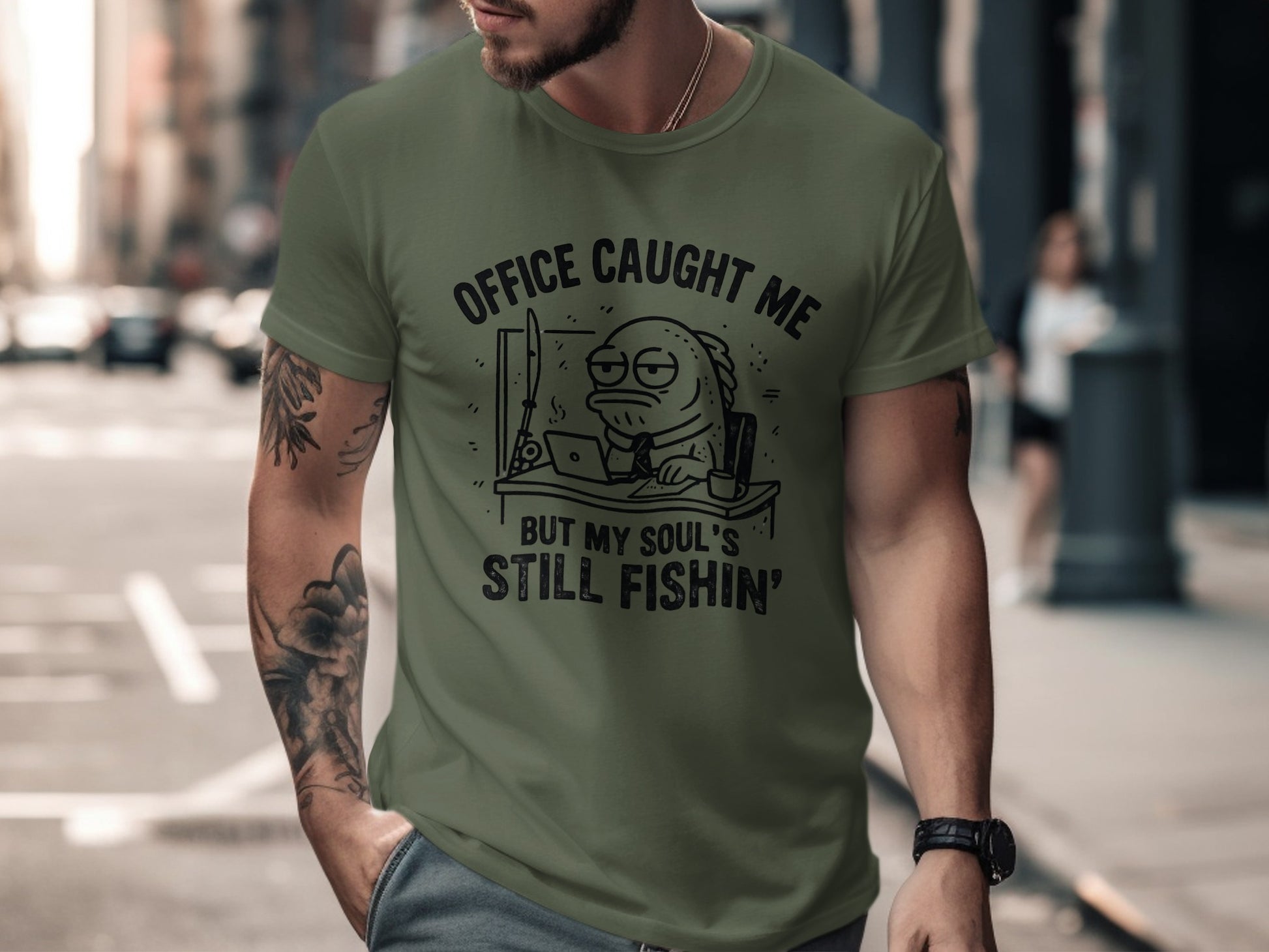 Office Caught Me But My Soul's Still Fishing product type