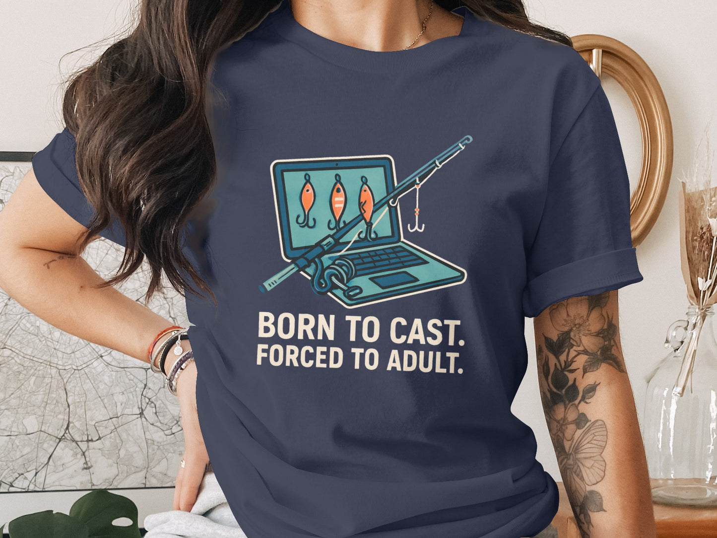 Born to Cast Forced to Adult Graphic T-shirt product