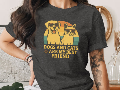 Dogs and Cats Are My Best Friend Graphic Tee