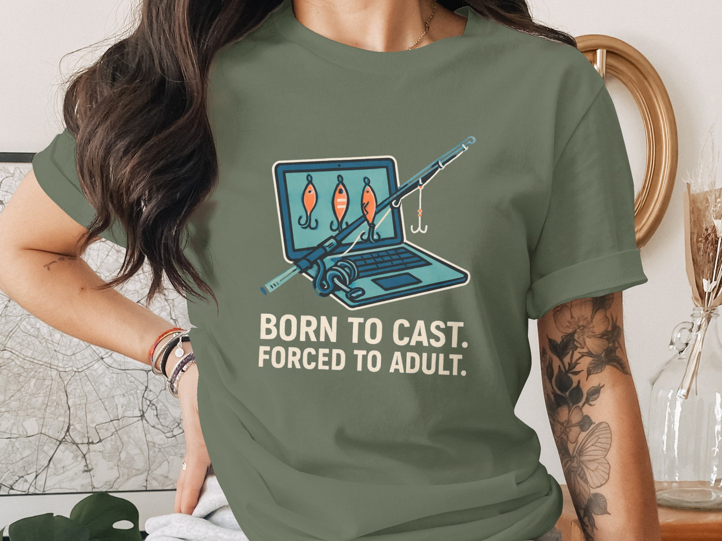 Born to Cast Forced to Adult Graphic T-Shirt product type