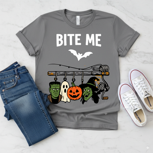 Bite Me Halloween Characters Design T-shirt product