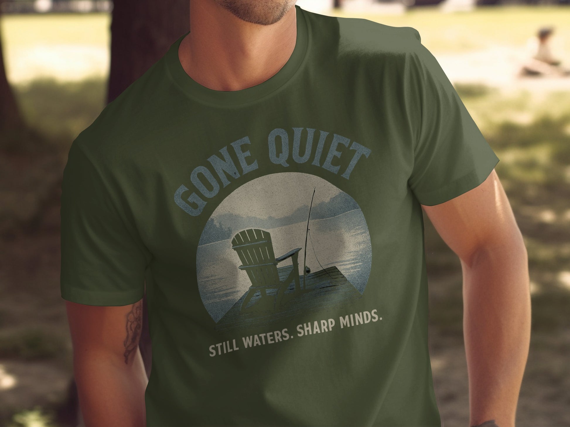 Gone Quiet Still Waters Sharp Minds Graphic Tee product