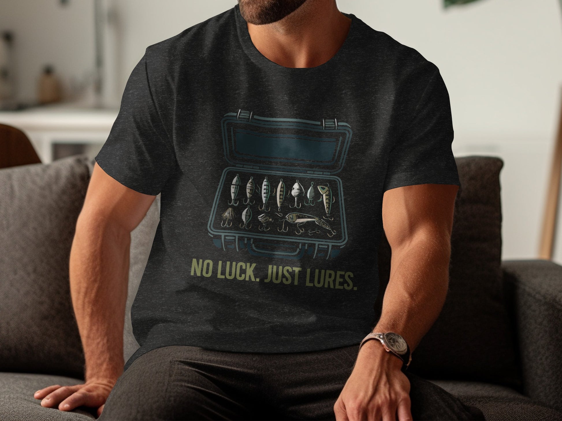 No Luck Just Lures Fishing Graphic T-Shirt product