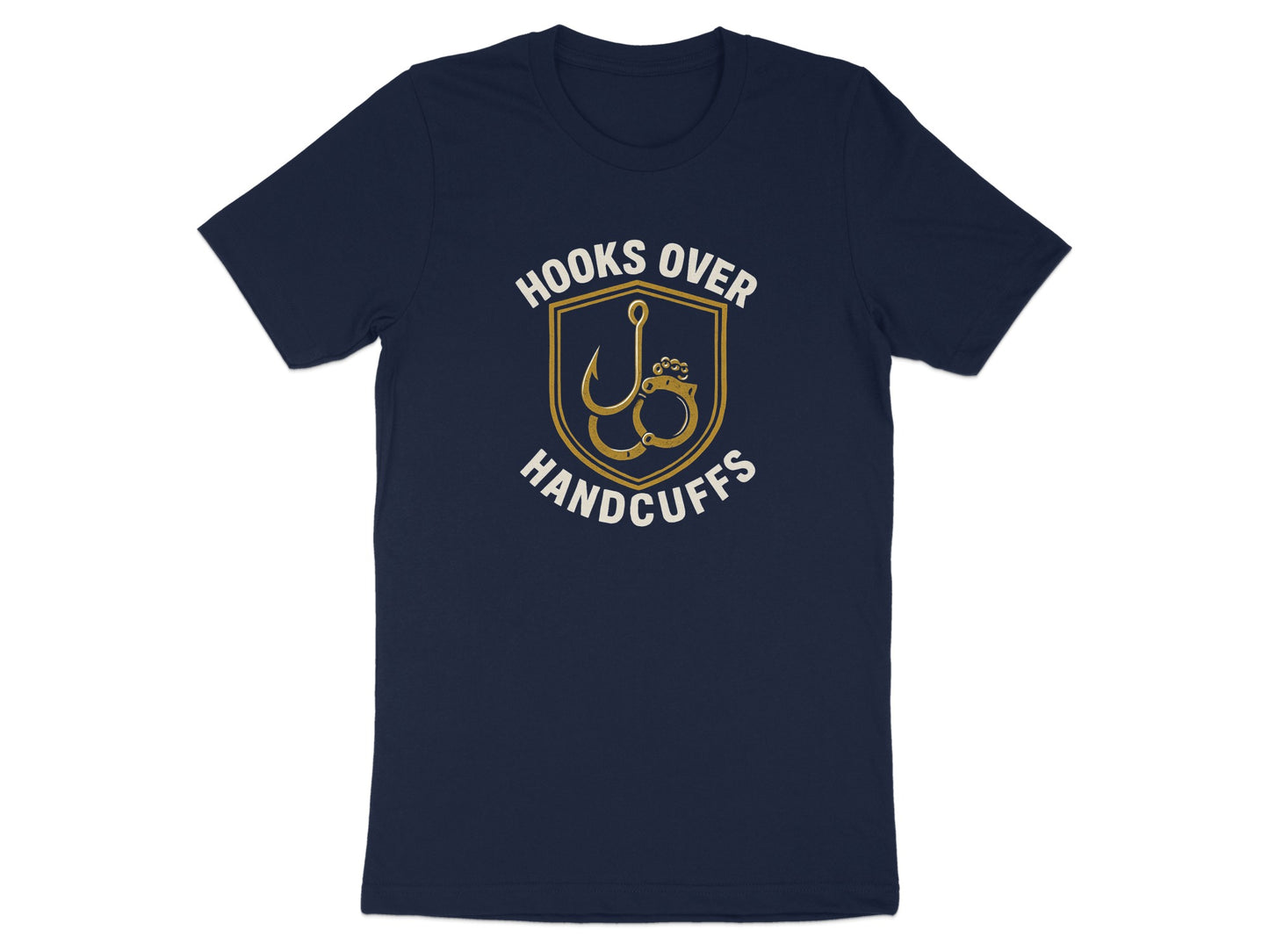 Hooks Over Handcuffs Graphic Tee Shirt product