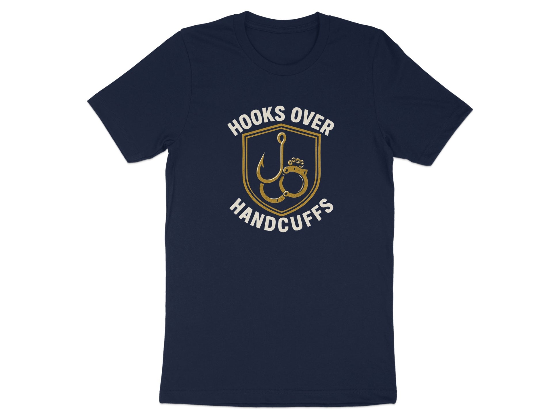 Hooks Over Handcuffs Graphic Tee Shirt product