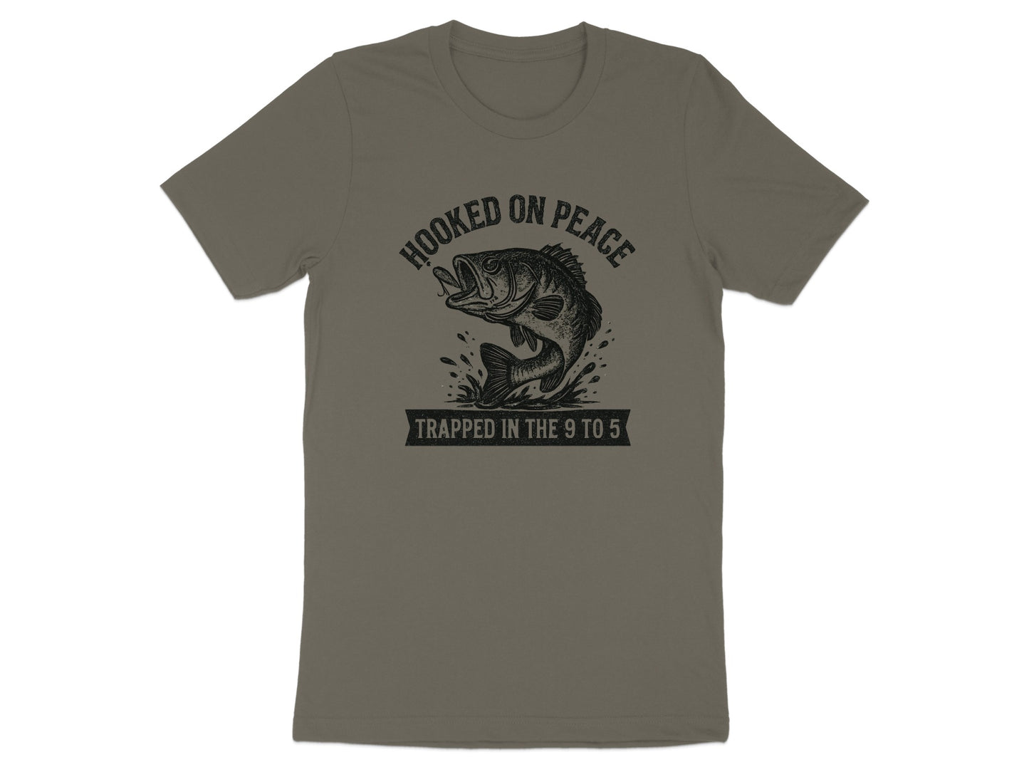 Hooked on Peace Trapped in the 9 to 5 T-shirt product