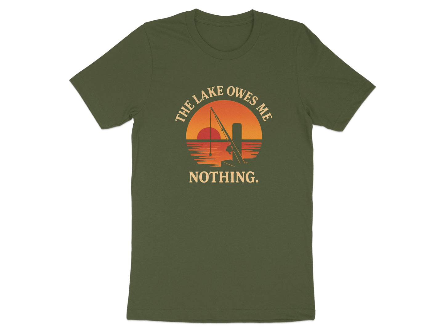 The Lake Owes Me Nothing Fishing Graphic T Shirt product type