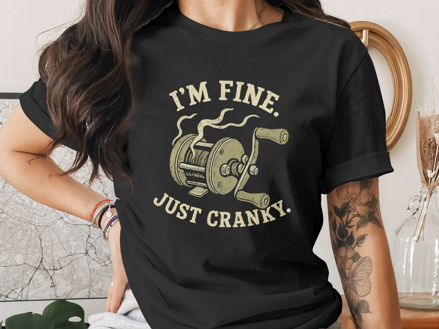 I'm Fine Just Cranky Graphic Tee product