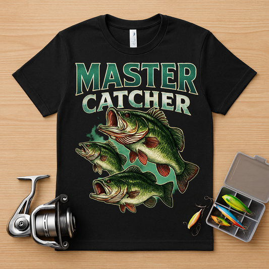 Master Catcher Fishing Graphic Design T-Shirt product