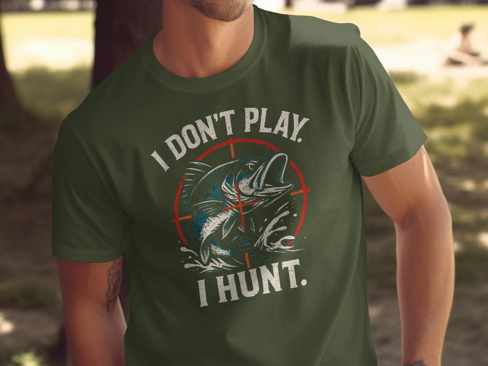 I Don't Play I Hunt Graphic Tee Fish Product Type
