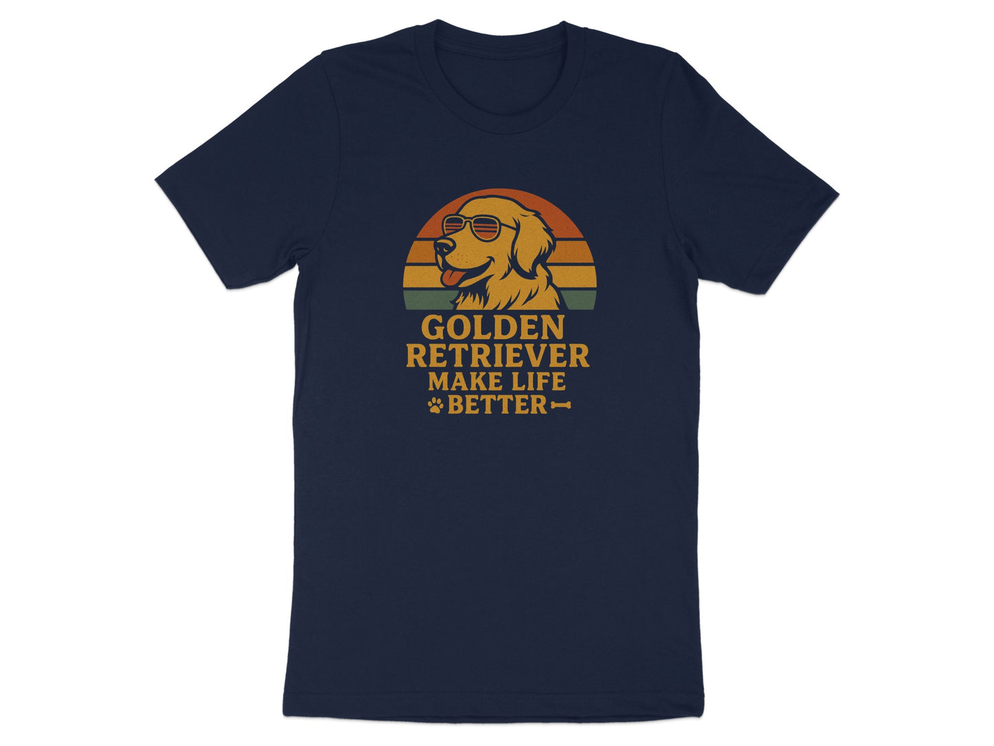Golden Retriever Make Life Better Graphic T-shirt