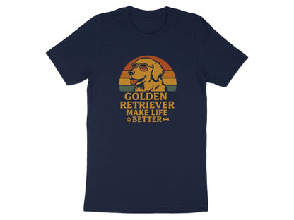 Golden Retriever Make Life Better Graphic T-shirt