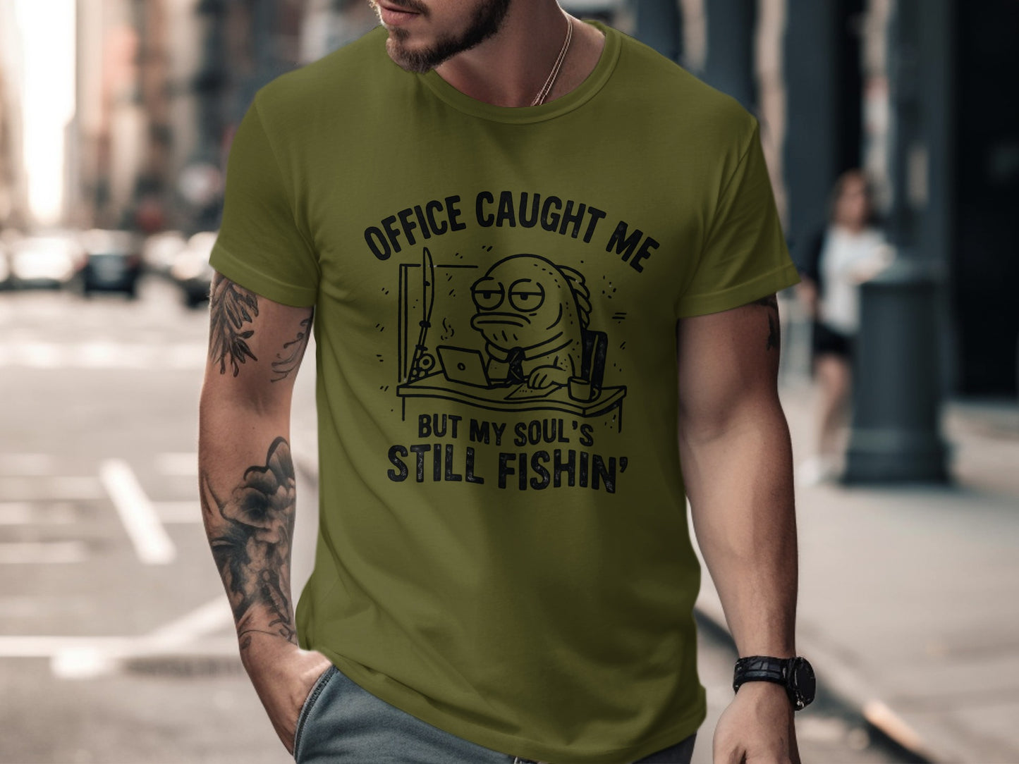 Office Caught Me But My Soul's Still Fishin' product type