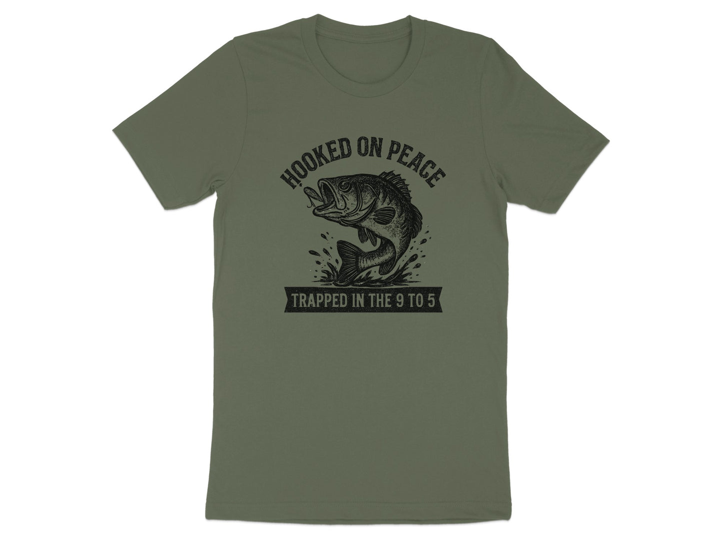 Hooked on Peace Trapped in the 9 to 5 T-shirt product