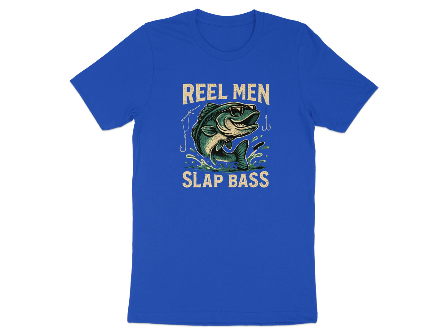 Reel Men Slap Bass Graphic Fishing T-Shirt product type