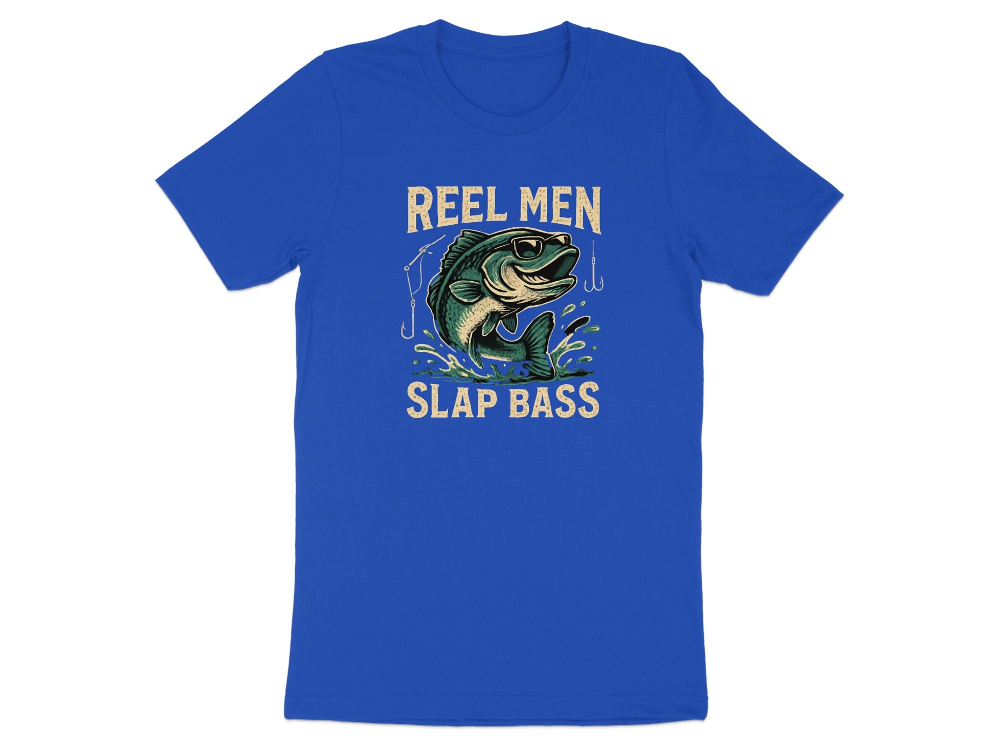 Reel Men Slap Bass Graphic Fishing T-Shirt product type