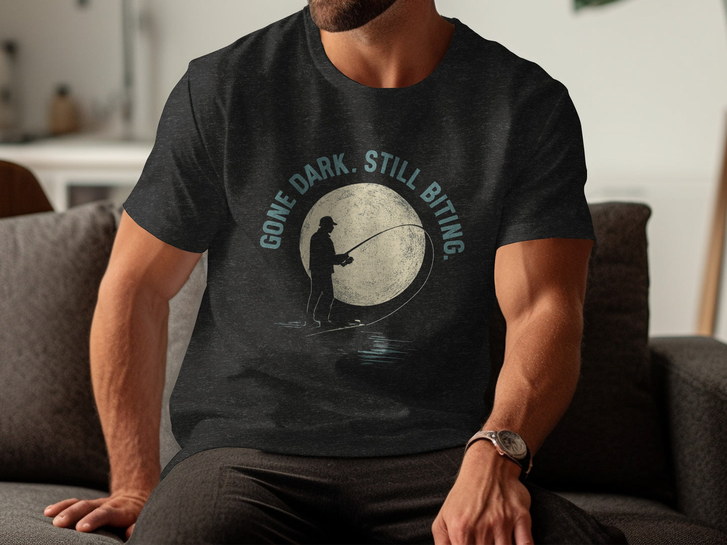 Gone Dark Still Biting Fishing Graphic T-Shirt product type