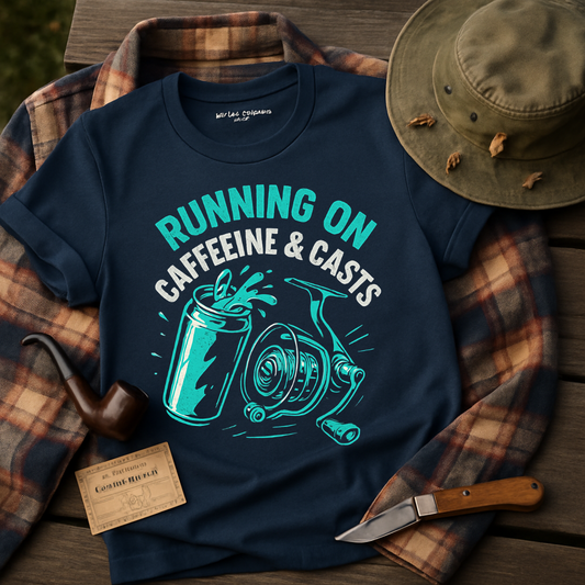 Running on Caffeine and Casts Fishing Shirt product