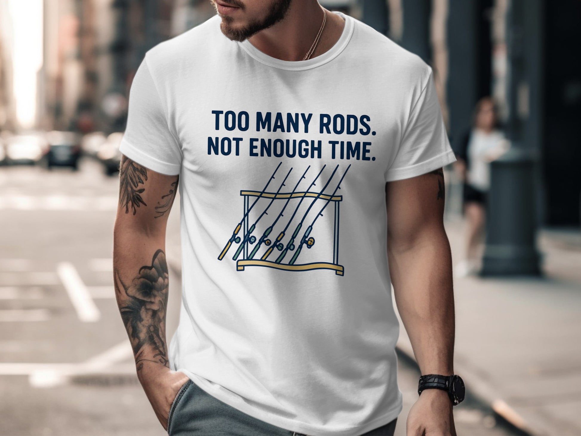 Too Many Rods Not Enough Time Fishing T-shirt product