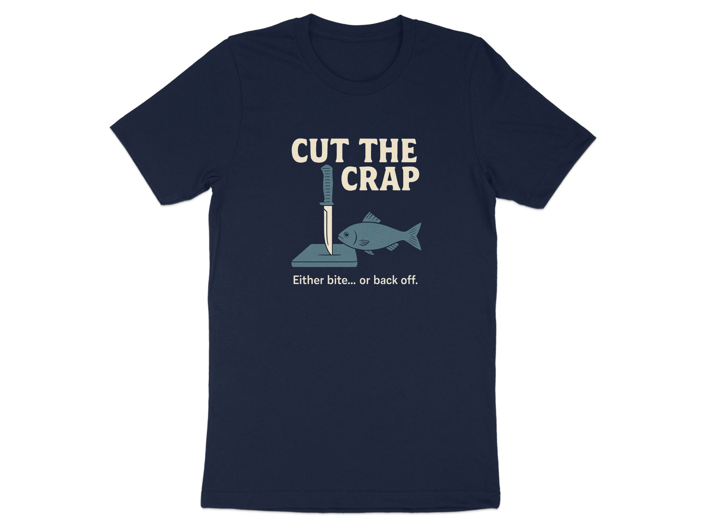 Cut The Crap Funny Fish Graphic T-shirt product type