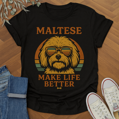 Maltese Make Life Better Graphic Tee
