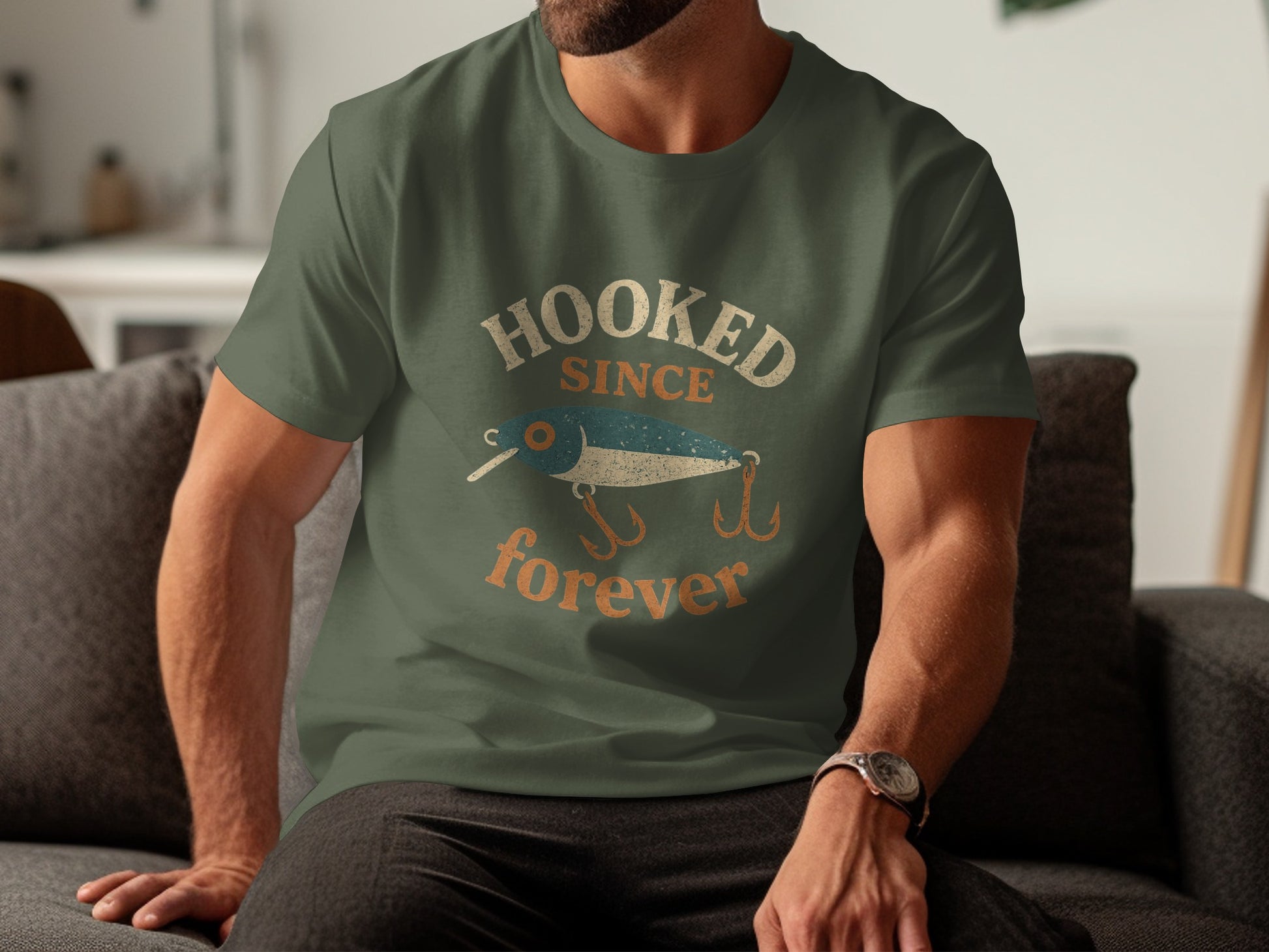 Hooked Since Forever Graphic Tee Shirt product