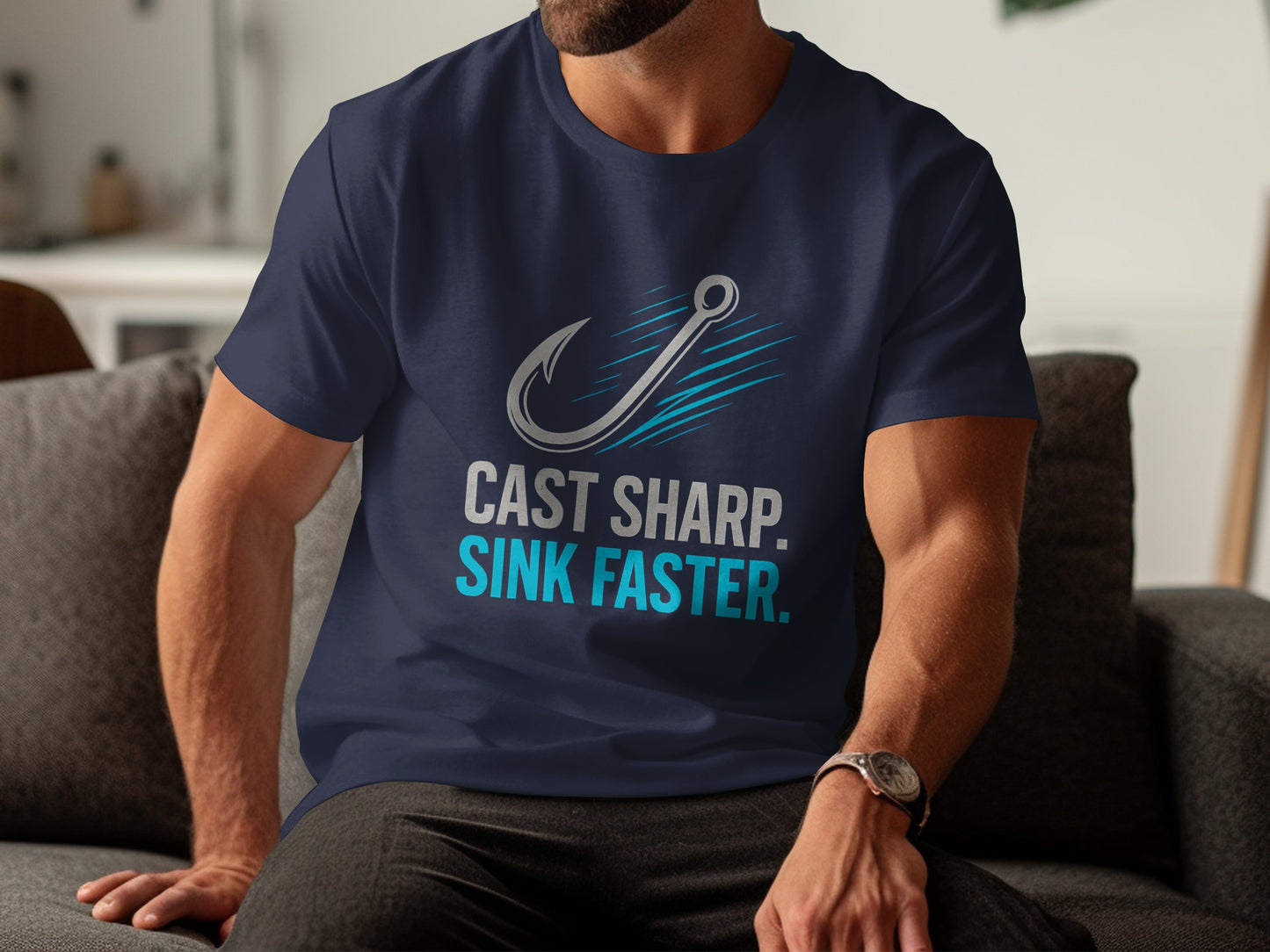 Cast Sharp Sink Faster Fish Hook Graphic product