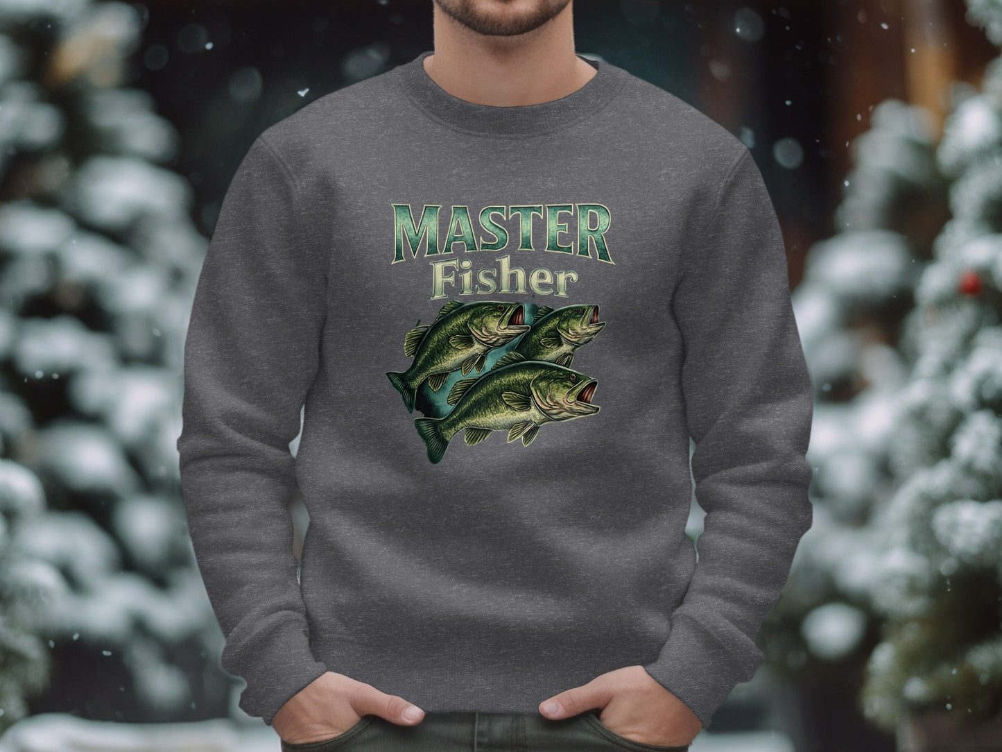 Master Fisher Sweatshirt with Triple Fish Design product