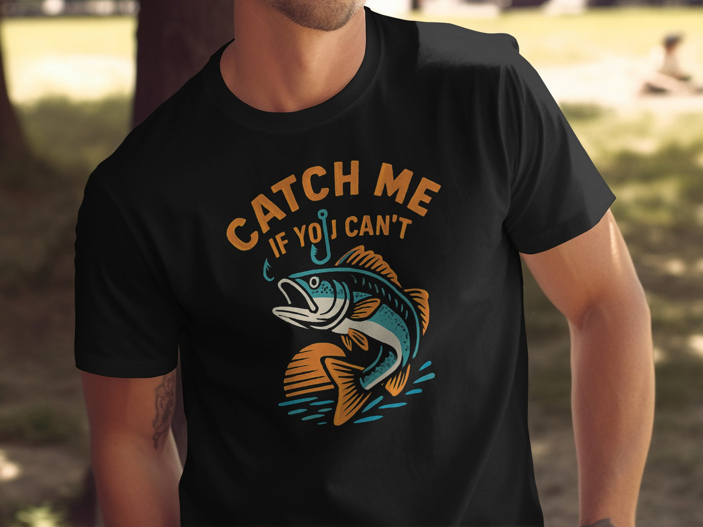 Catch Me If You Can't Graphic Fishing Shirt Product