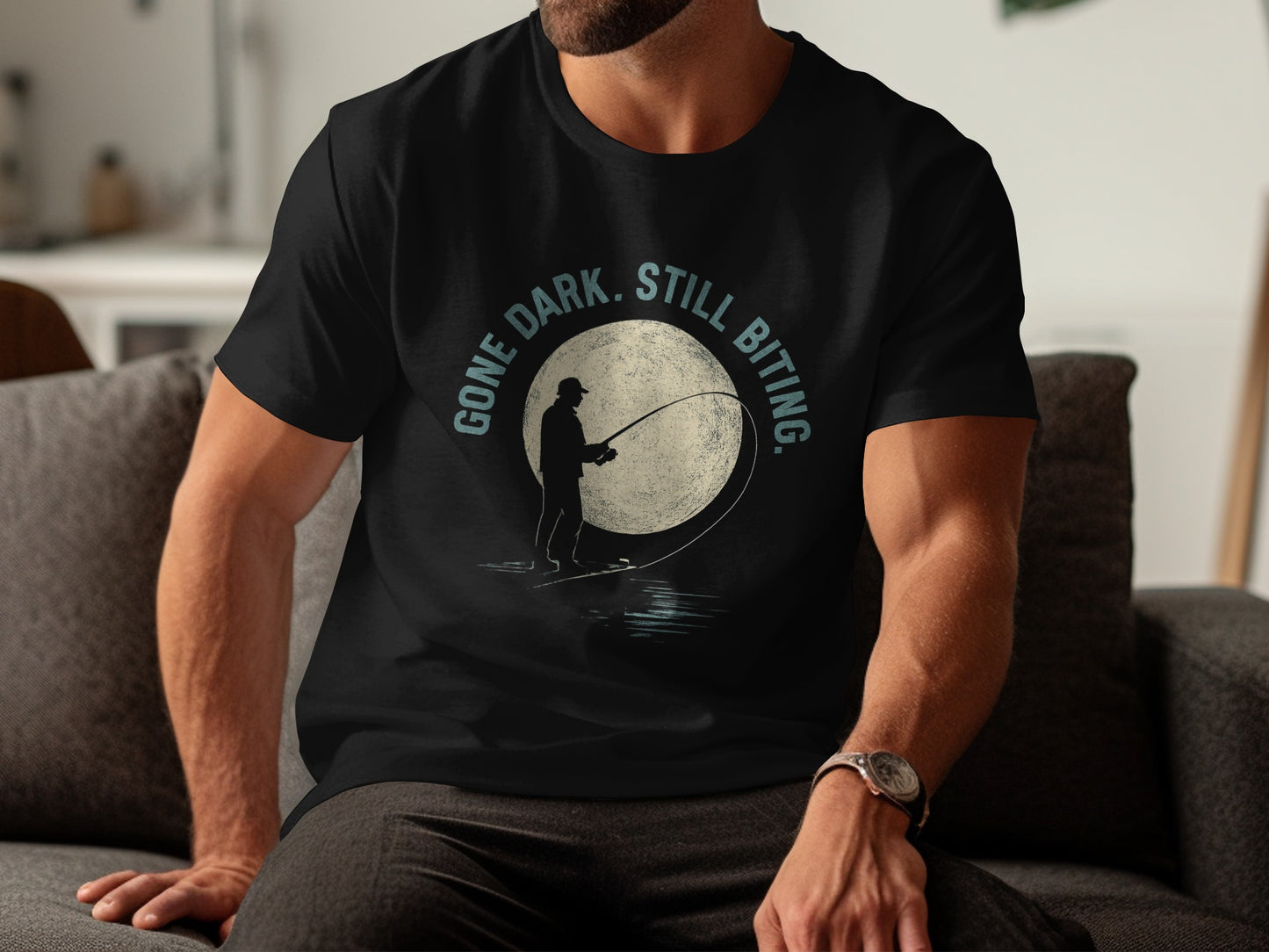 Gone Dark Still Biting Graphic Fishing T-Shirt product